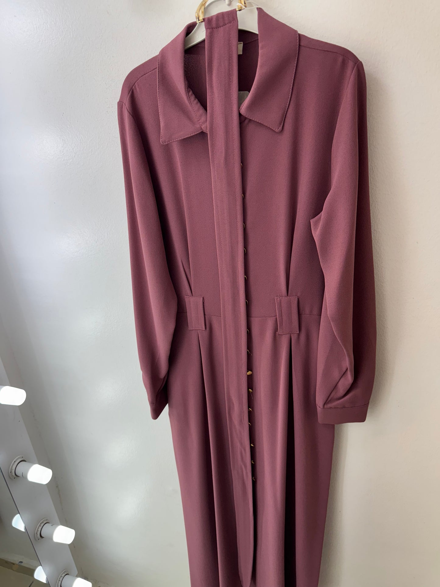 robe chemise marron luxe