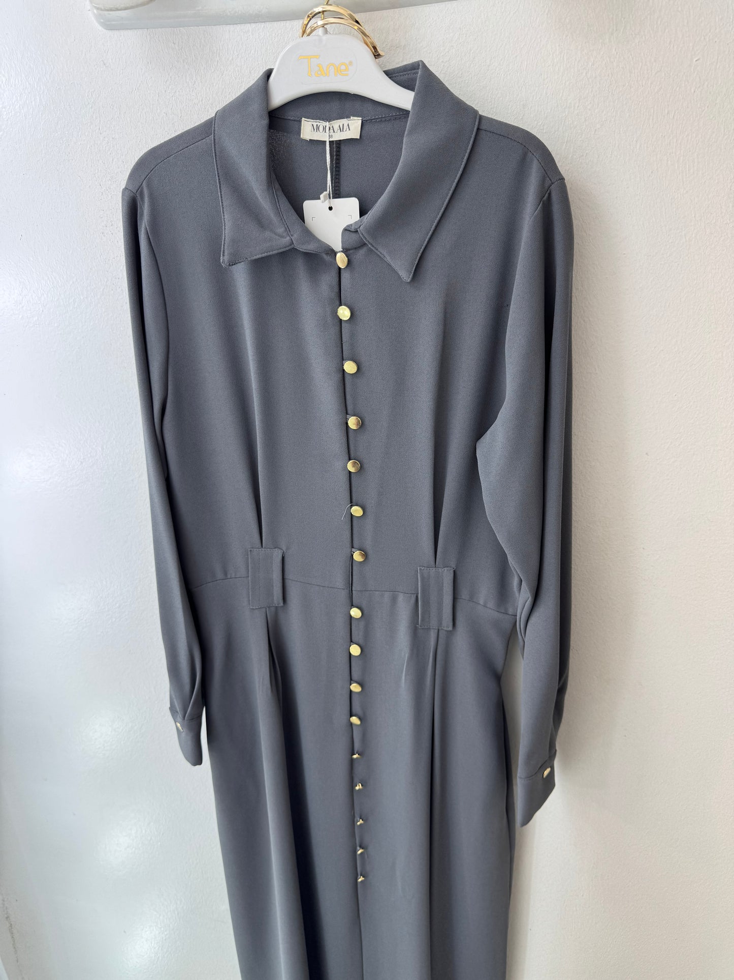 robe chemise marron luxe