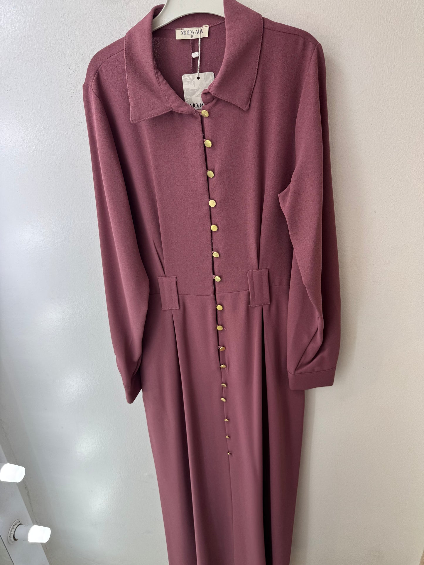 robe chemise marron luxe