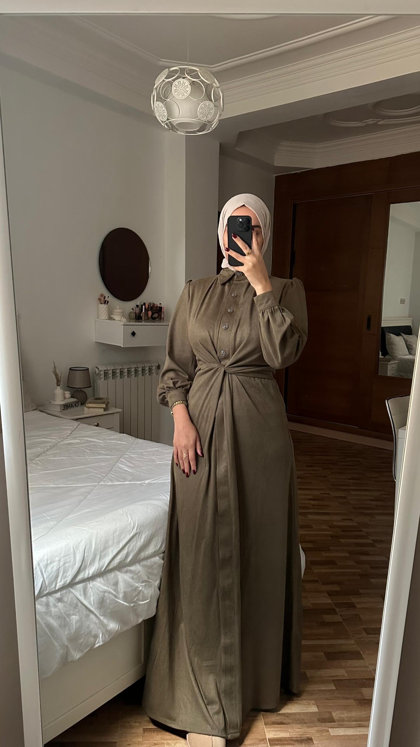 Robe Chemise tissu Hivernal