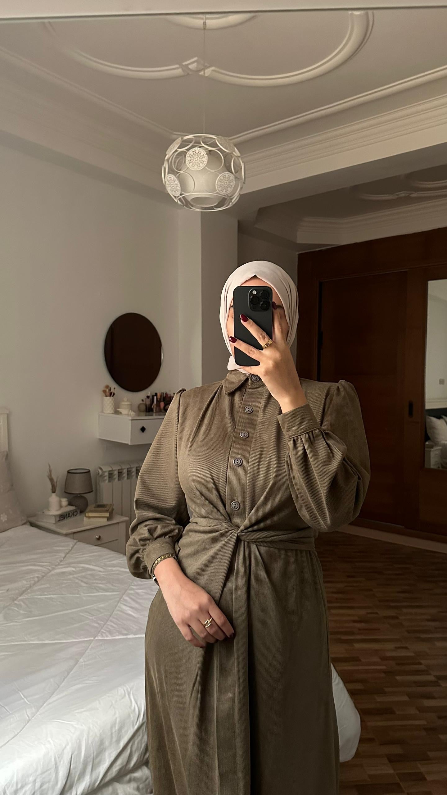 Robe Chemise tissu Hivernal